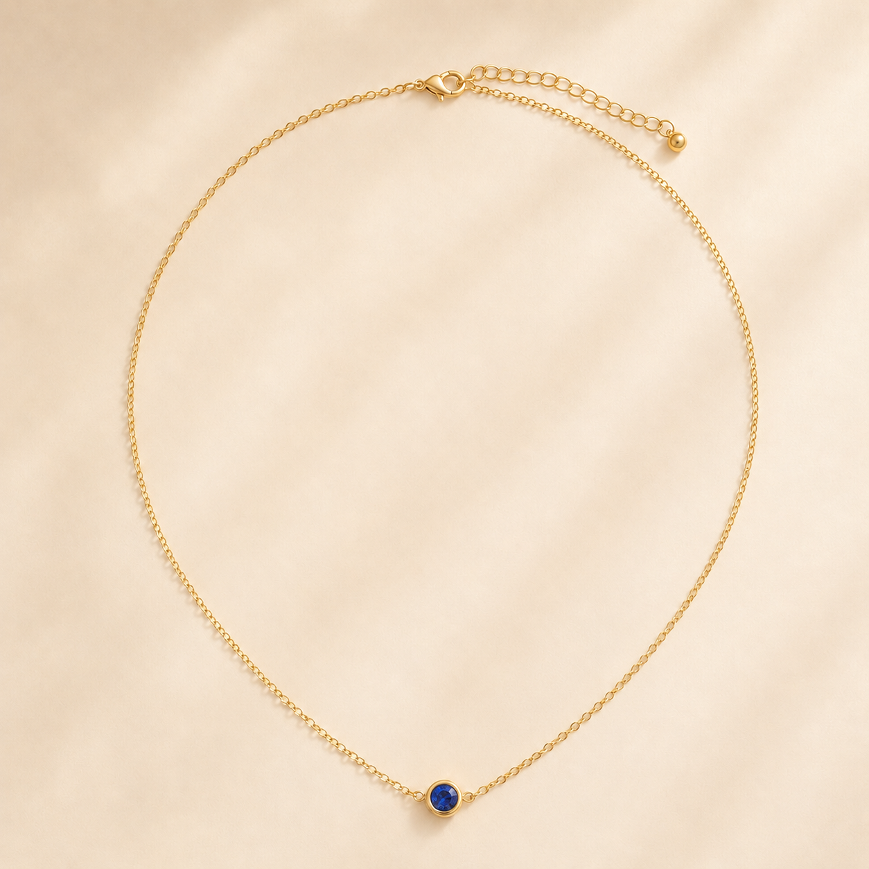 CAPRI Birthstone Necklace — worn on the collarbone