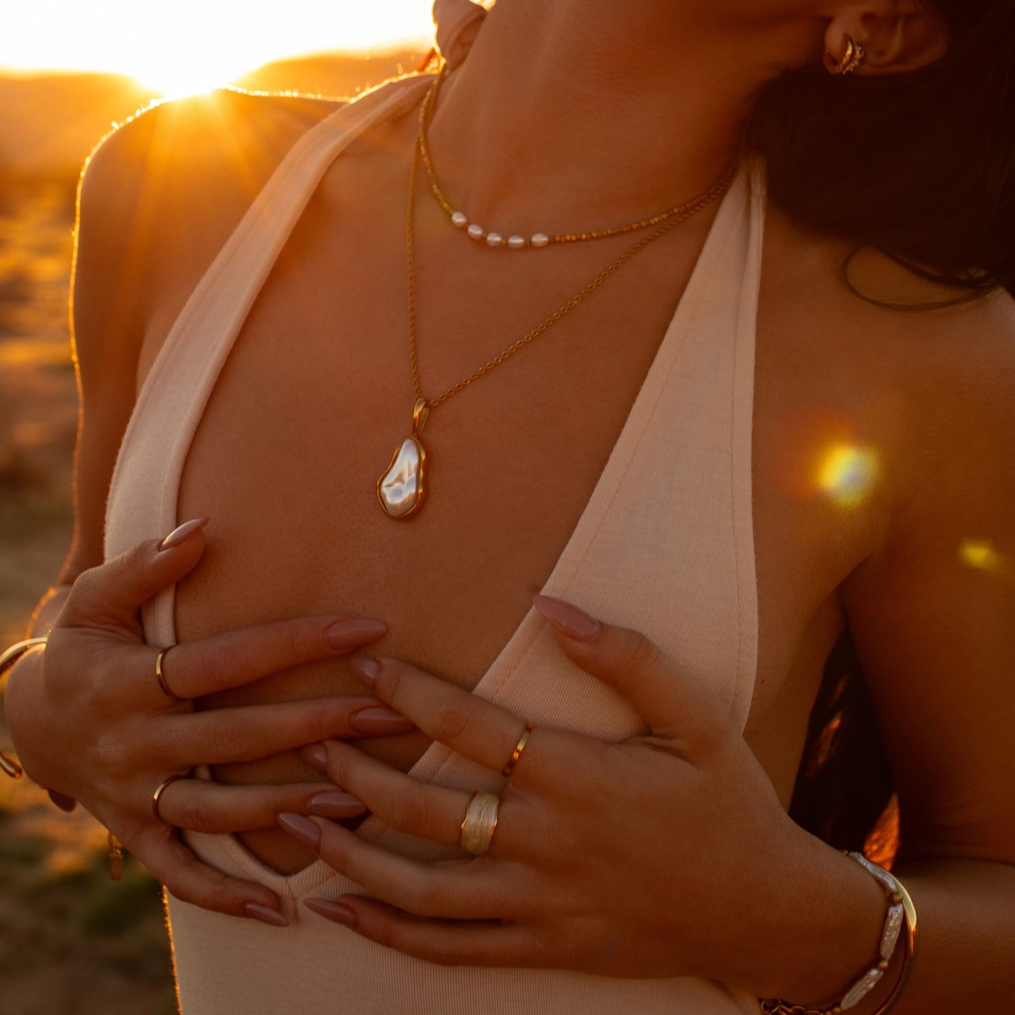 CANNES Pearl Beaded Necklace