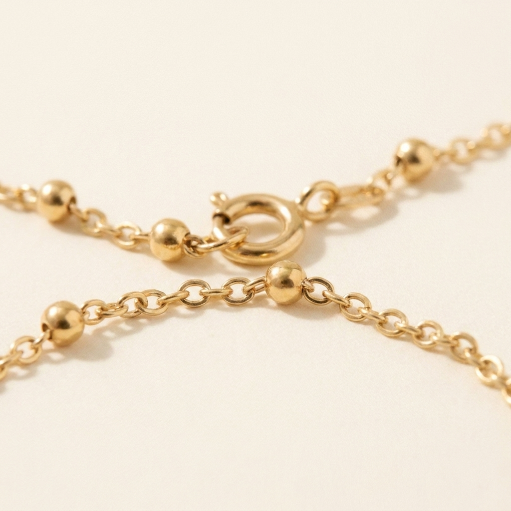 SANREMO Beaded Anklet — macro detail of beads and clasp