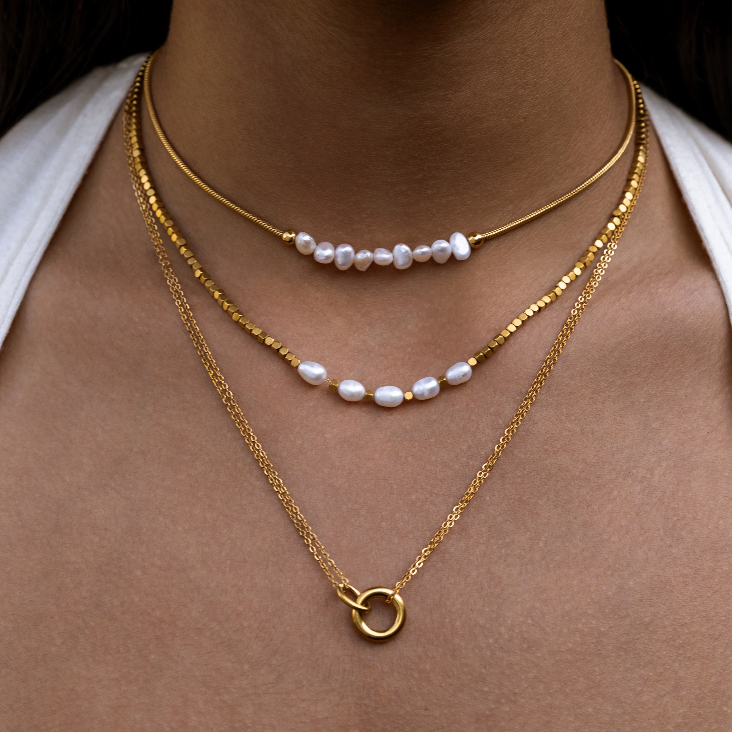 CANNES Pearl Beaded Necklace